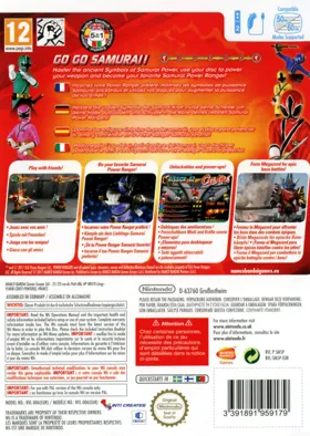Power Rangers Samurai box cover back